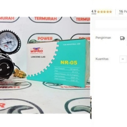 

Regulator Nitrogen WIPRO NR-05 Lonceng Las Gas N2 NR05 NR 05 Welding