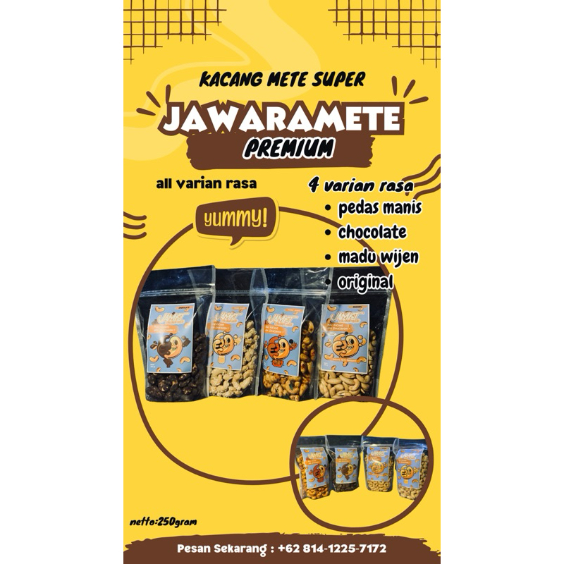 

KACANG METE JAWARA premium varian rasa 250gram