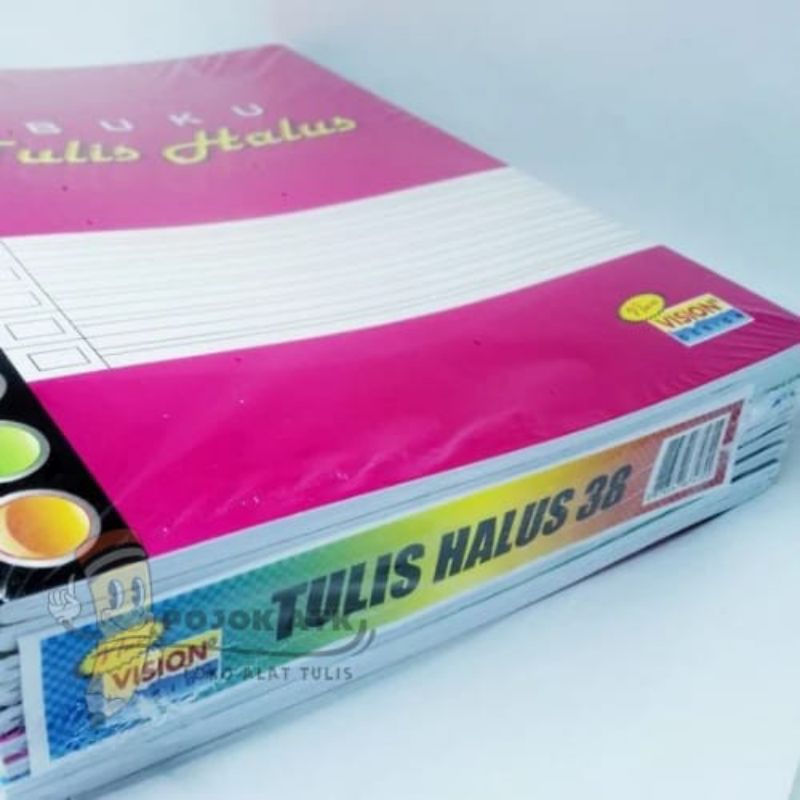 

Buku Tulis Halus Merk Vision 38 Lembar Isi 10 Pcs Per Pack