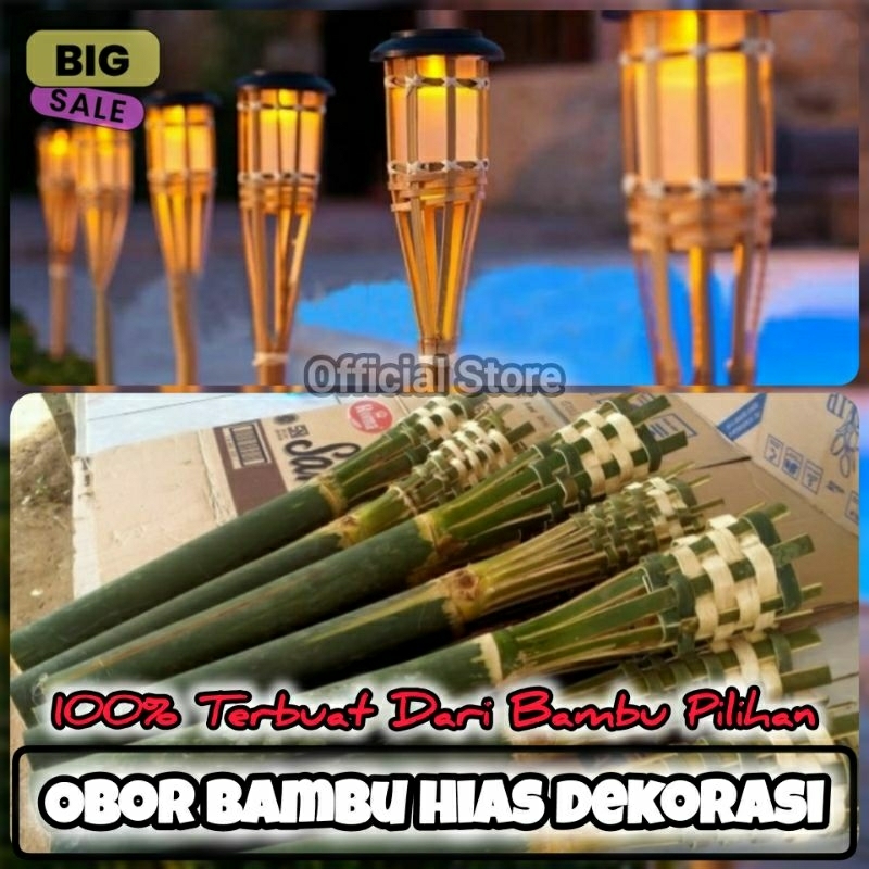 Obor Bambu / Obor Bambu Dekorasi / Obor Hias Dekorasi / Lampu Obor Dekorasi