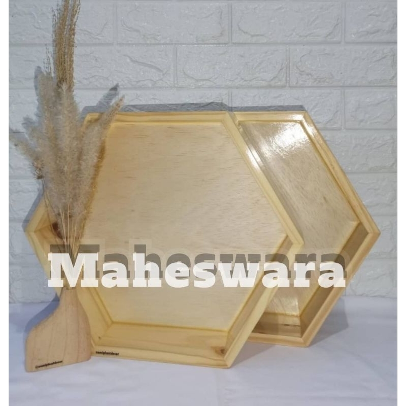 

Baki seserahan bentuk hexagonal tutup mika