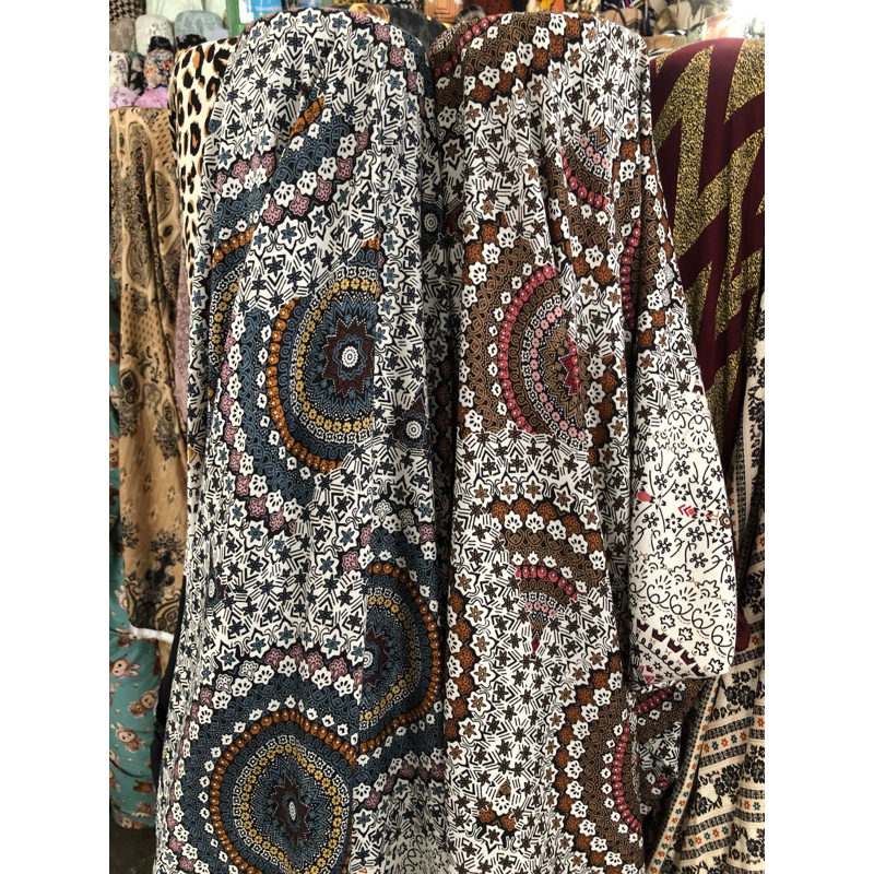 kain rayon viscose premium motif batik motif etnik terbaru