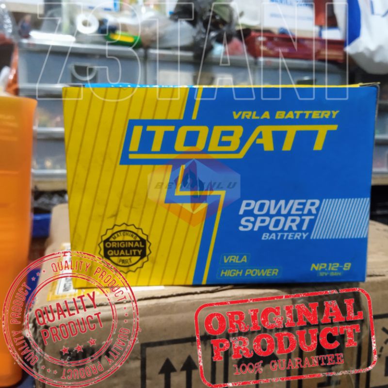 Accu  ITOBAT NP.12-9AH VRLA High Power Oriiginal Pabrikan