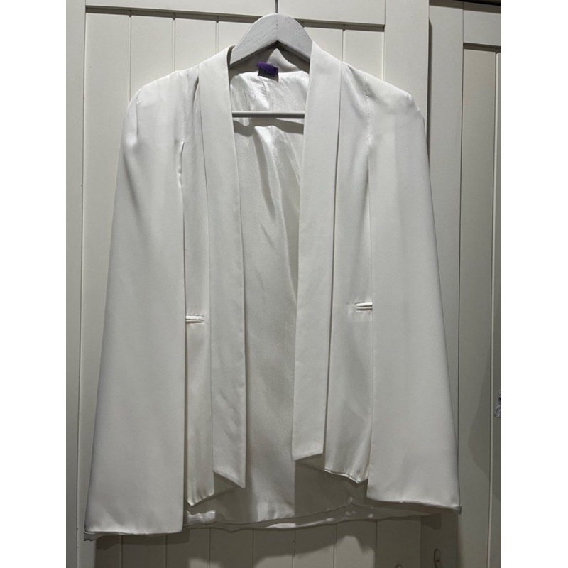 [Preloved]Cape Blazer White