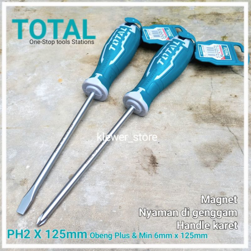 OBENG AWET TOTAL PH2125MM OBENG PLUS MIN 6MM X 125MM / OBENG MAGNET