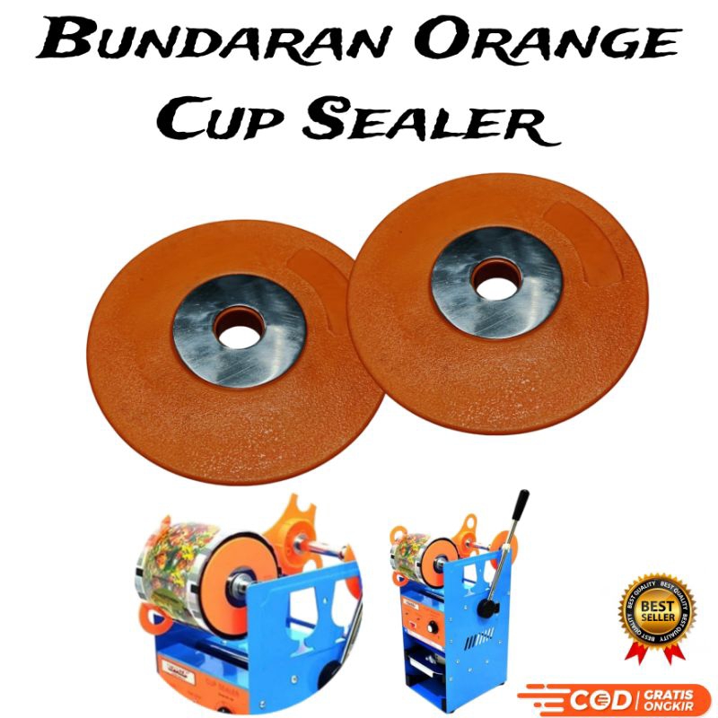 Bundaran Orange / Penjepit Plastik Roll Cup Sealer (Harga tertera untuk 1 SET)