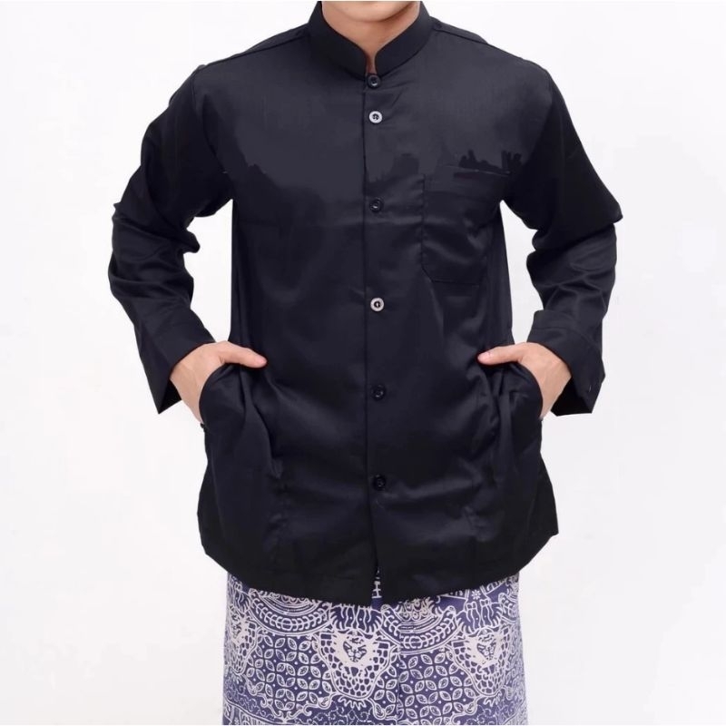 koko habibah saku samping exsklusif, baju lebaran termurah