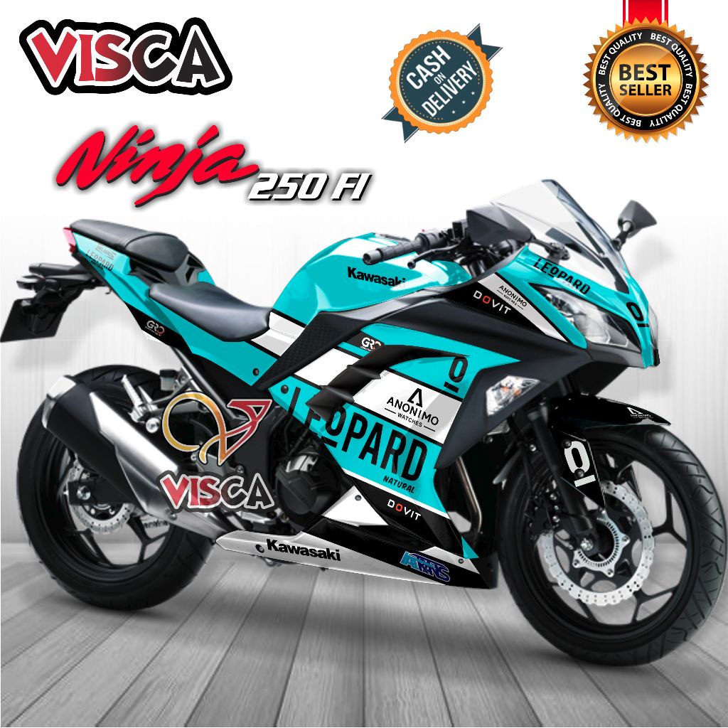 Decal Ninja 250 Fi Full Body Stiker Ninja 250 Fi Full Body Striping Ninja 250 Fi Full Body LEOPARD