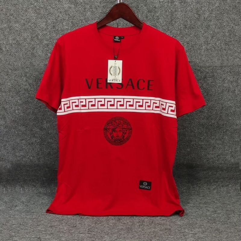 Atasan Pria Wanita Branded Terbaru Versace Lengan Pendek Tshirt Unisex Terlaris Kekinian