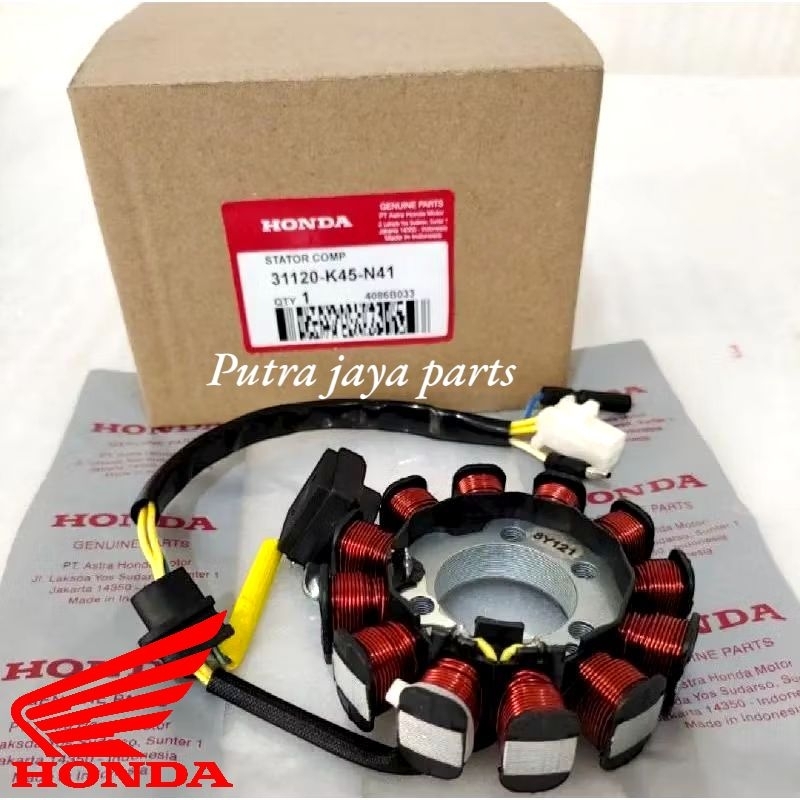 STATOR ASSY COMP 12 MATA K45 HONDA CBR150 LED SPUL SPULL MOTOR CBR150 LED ORIGINAL