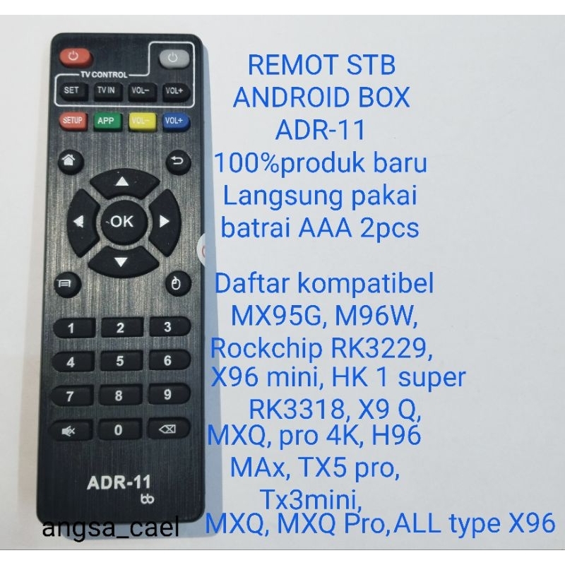 REMOT REMOT STB ANDROID TV BOX MXQ PRO MX10 H96 V88 T95 X96