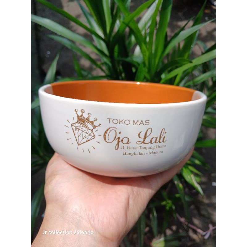 Jr Collection Jasa sablon Mangkok Two Tone