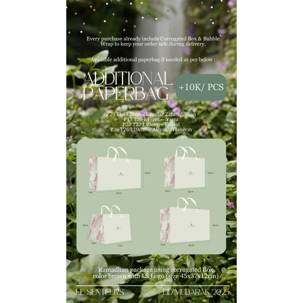 

Le Senteurs Paperbag Eid Hampers / Idul Fitri paperbag / khusus produk Le Senteurs