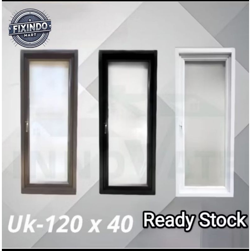 Jendela Aluminium 40x120 Ready Stock casement