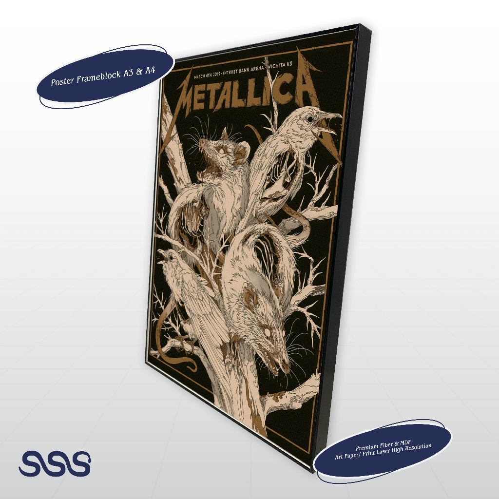 POSTER METALLICA / AESTHETIC POSTER / POSTER FRAMEBLOCK