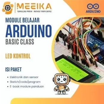 Module belajar arduino LED KONTROL BASIC CLASS paket arduino pemula kit arduino