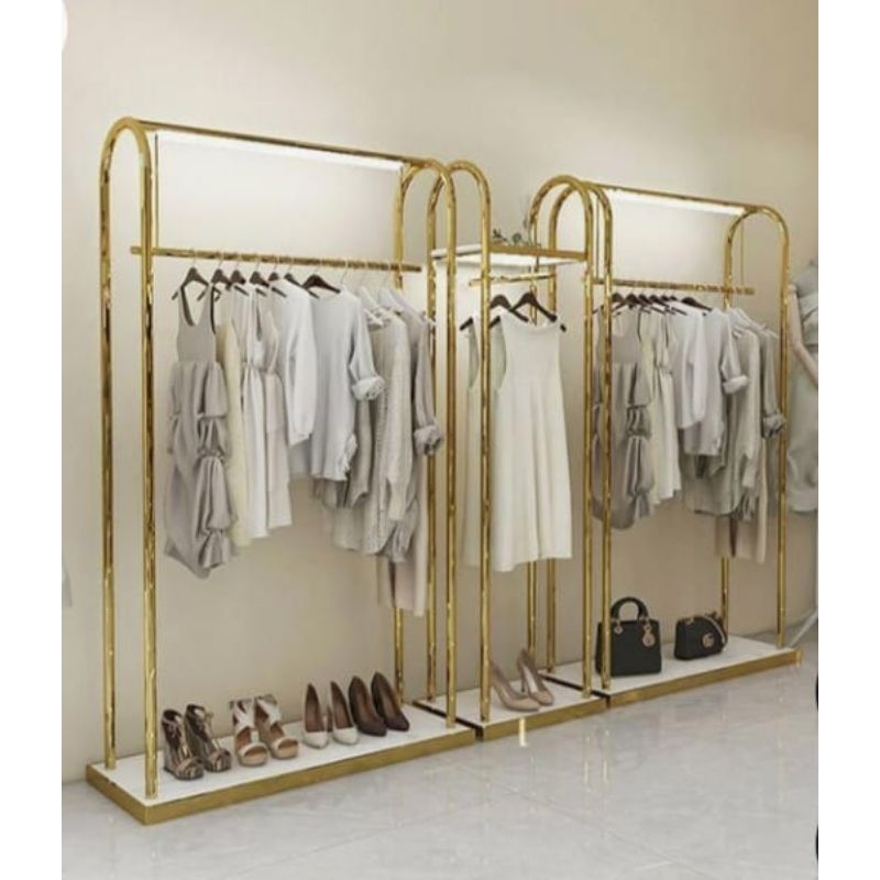 Rak display Baju Butik - Gantungan Baju butik - gantungan baju besi