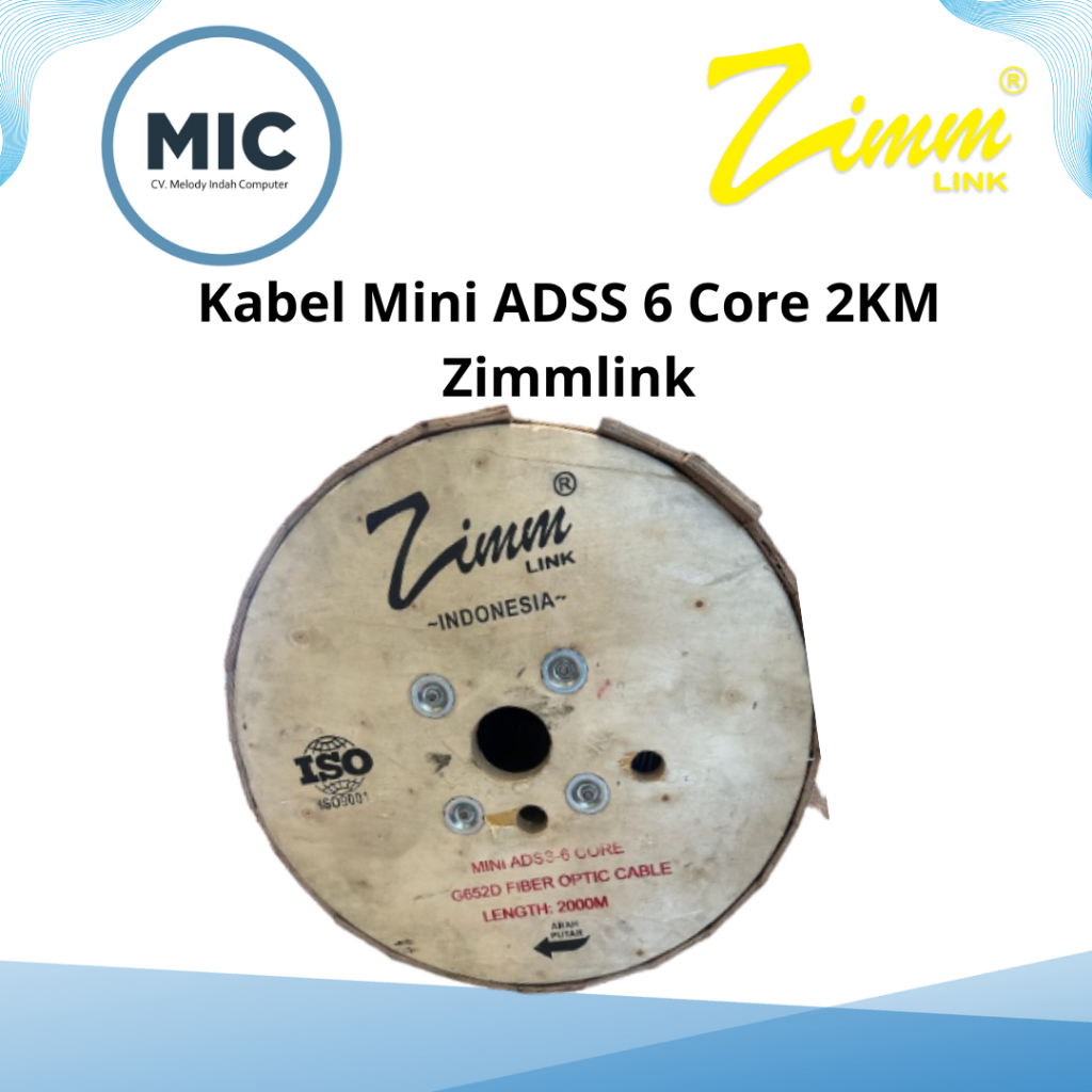Kabel Mini ADSS 6 Core 2KM Zimmlink