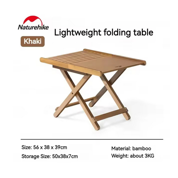 MEJA CAMPING LIPAT BAMBU NATUREHIKE CNK2300JJ010