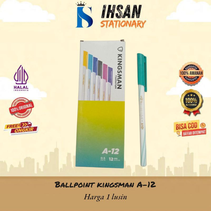 

Ballpoint Murah Kingsman Isi 12 Pcs (1 Lusin)