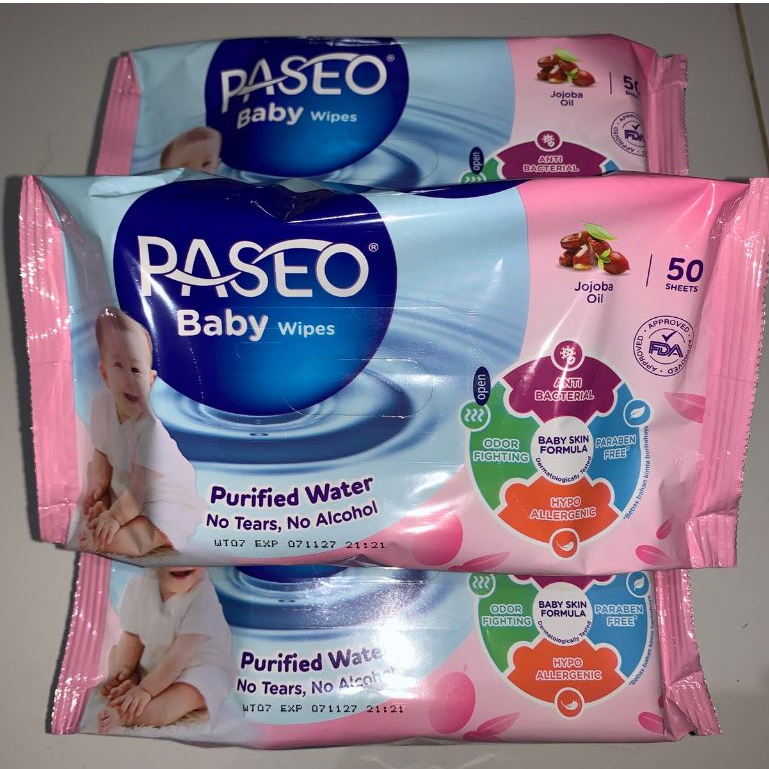 PASEO Tissue tisu basah baby wipes 50 sheets PROMO / TISU BASAH PASEO