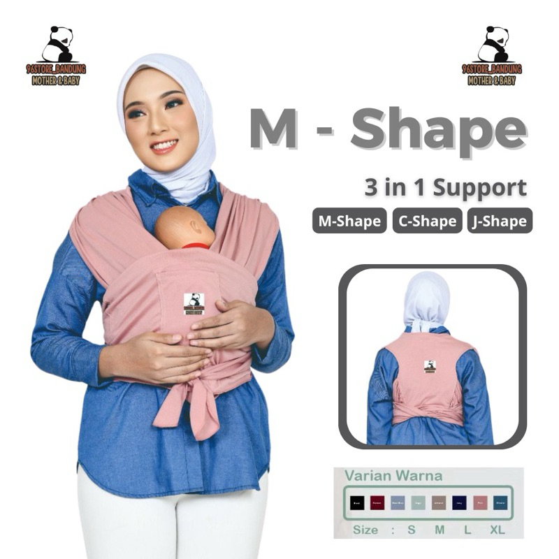 Gendongan Bayi Depan M Shape Geos Warp 3in1
