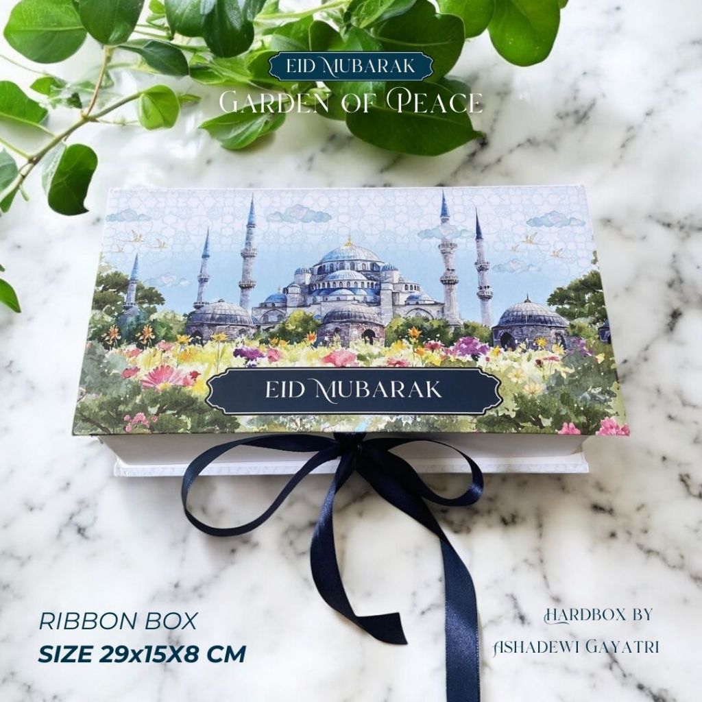 

HARDBOX BY ASHADEWI - EID MUBARAK - GARDEN OF PEACE (29X15X8 CM) / BOX LEBARAN / HAMPERS