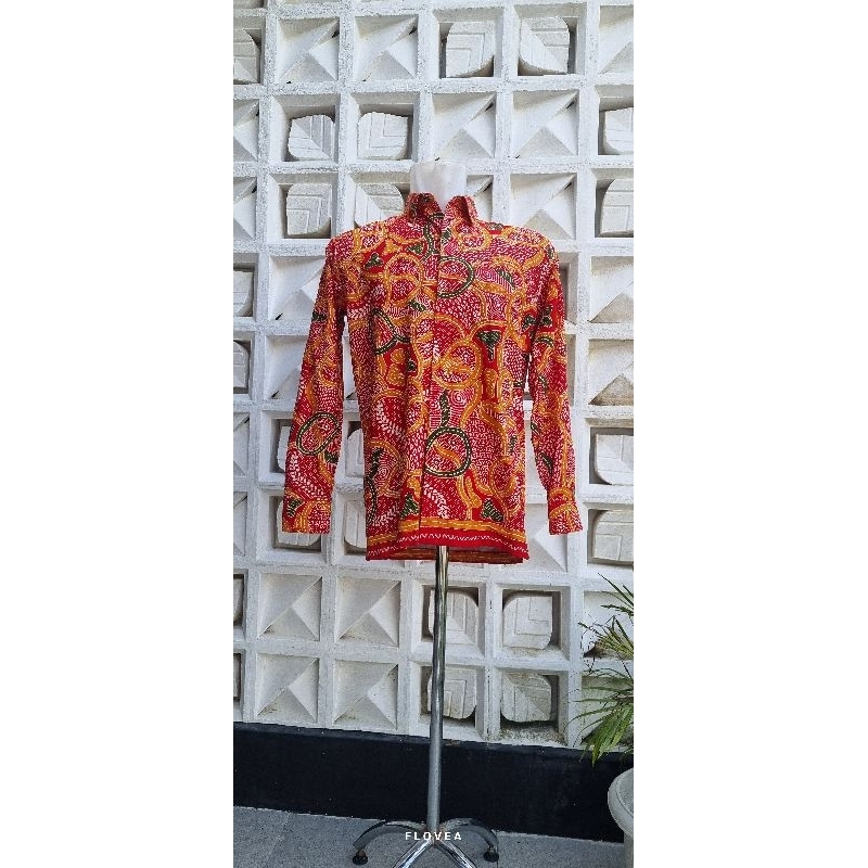 Batik Tulis Madura Flovea / Kemeja Batik Pria KS21 012