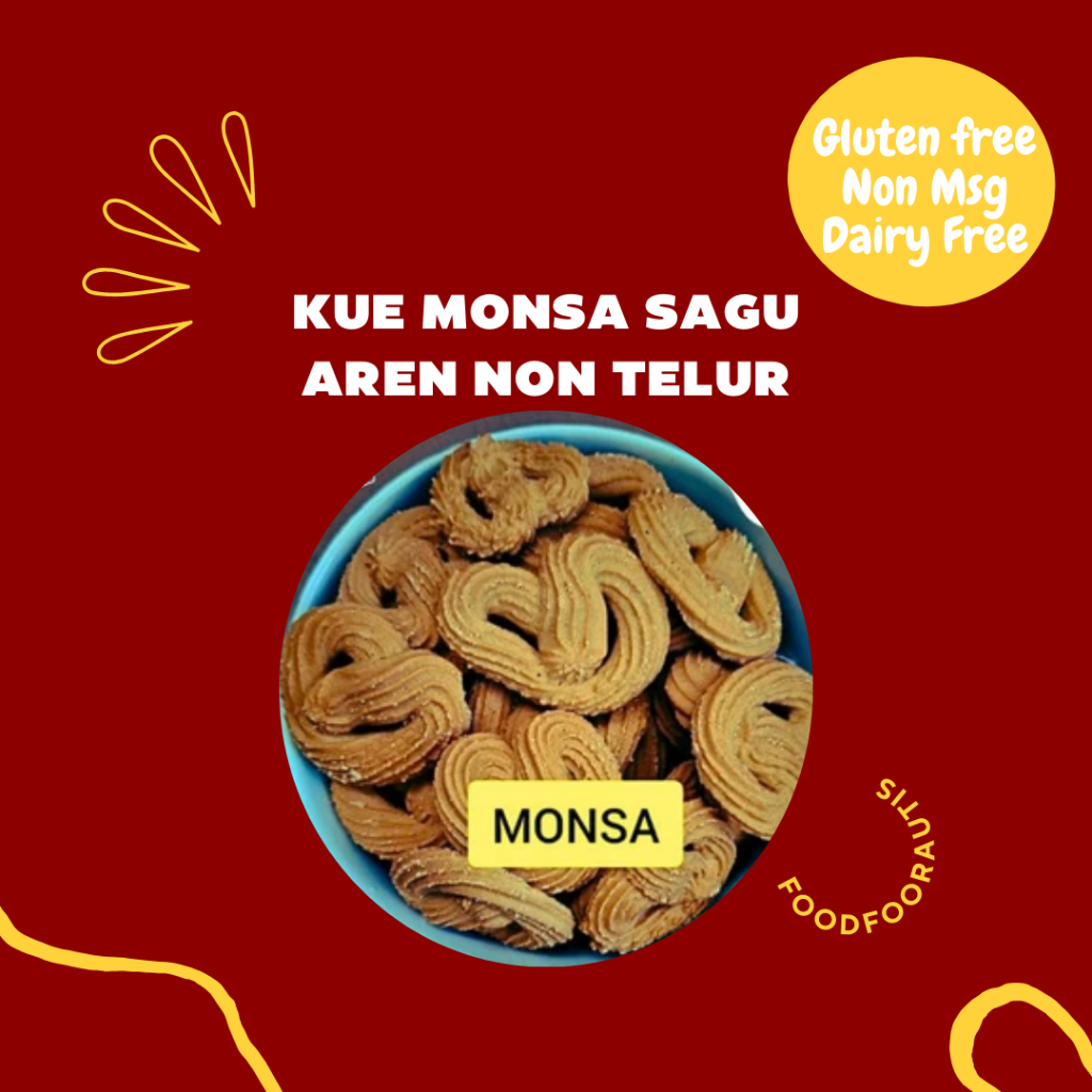 

Kue Monsa Sagu Aren Non Telur Gluten Free Msg Free