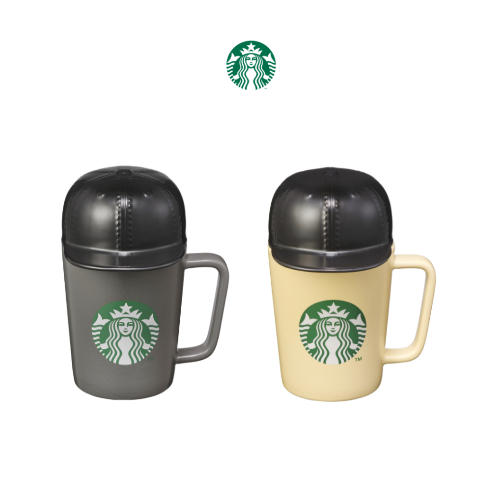 Original Starbucks Korea X New Era  Mug Topi New Era 355ml Beige, Abu-abu