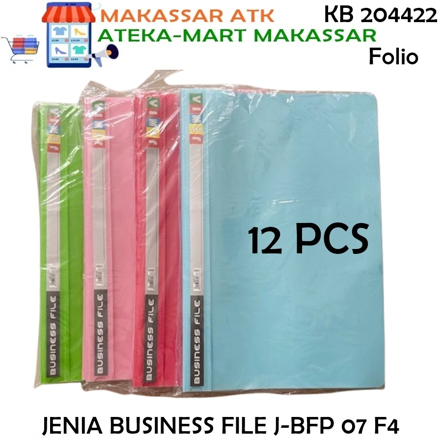 

[BKS/12PCS] JENIA BUSINESS FILE J-BFP 07 FOLIO MAP ACCO LUBANG PASTEL