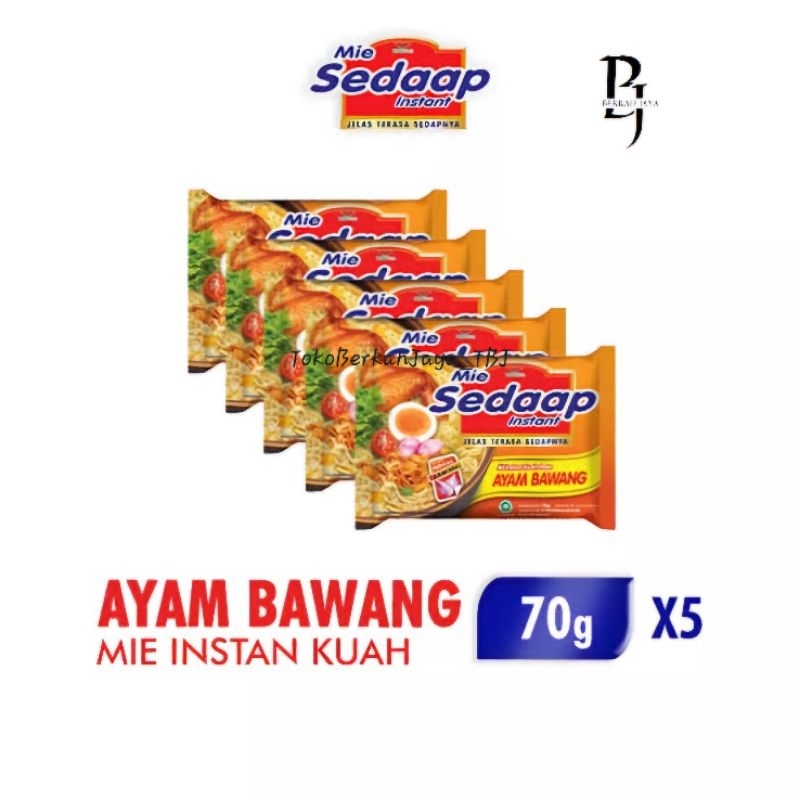 

SEDAAP MIE INSTANT KUAH RASA AYAM BAWANG - BUNDLING 5 PCS