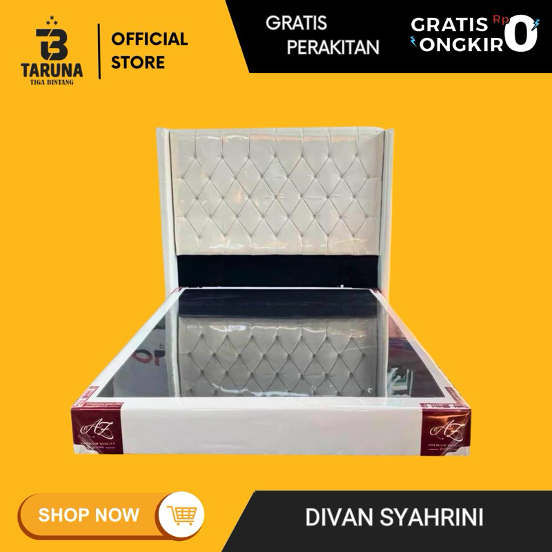 DIVAN SYAHRINI UKURAN 160*200 180*200 RANJANG KASUR MINIMALIS RANJANG KAYU