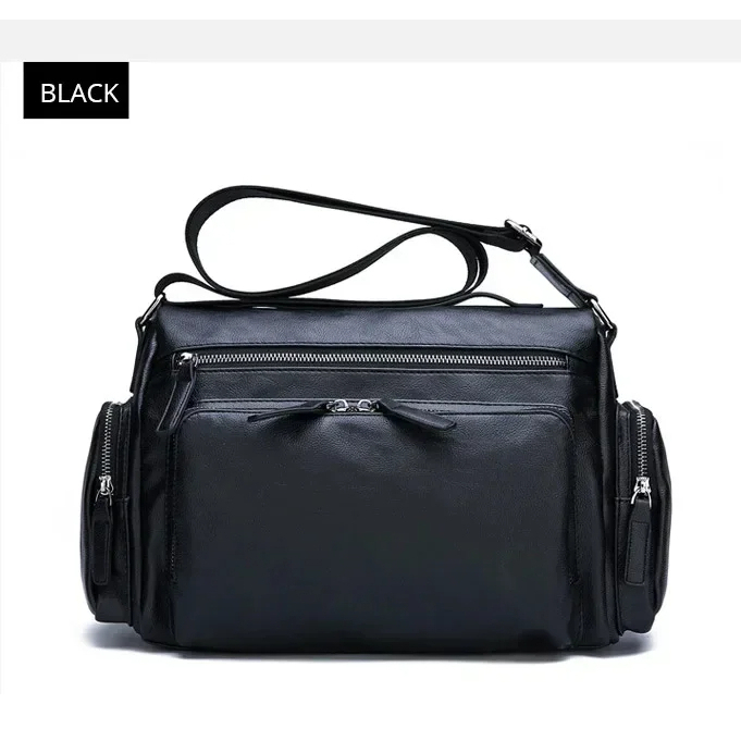 Tas Selempang Pria Terbaru Tas kulit asli tas laptop tas retro mewah tas desain fashionable