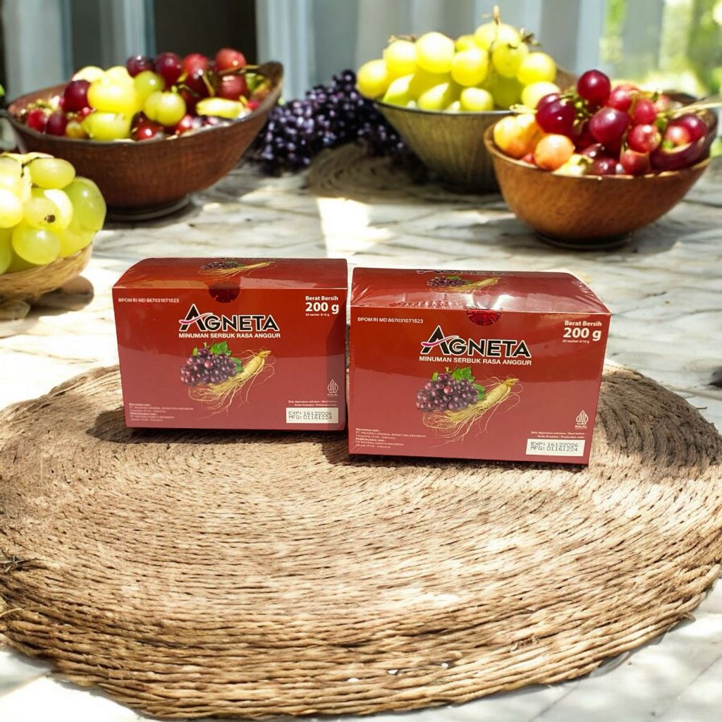 AGNETA - Agneta Red Wine Herbal Alami Penambah Stamina Original isi 20 sachet Original.