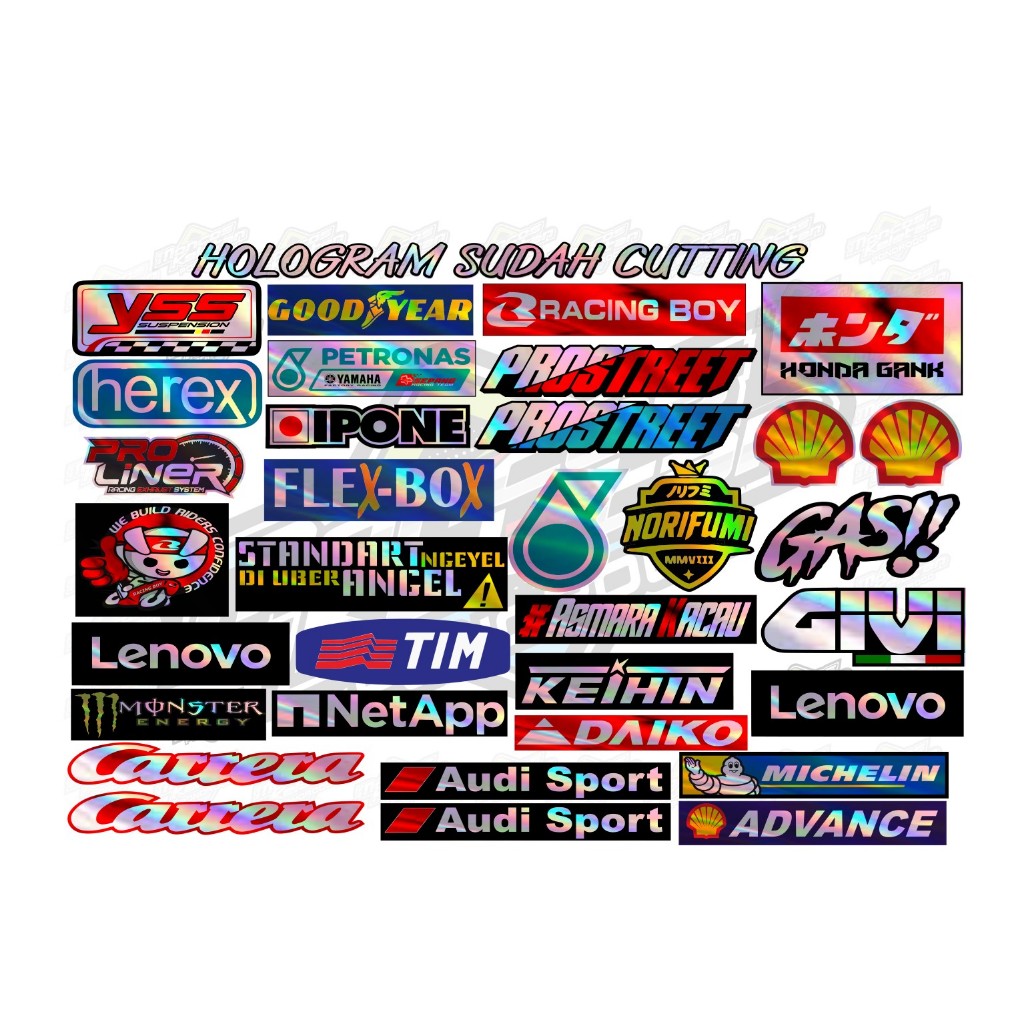 Stiker motor Hologram, Stiker Hologram Motor, Sticker Motor Hologram, Stiker Hologram (PACK), Stiker