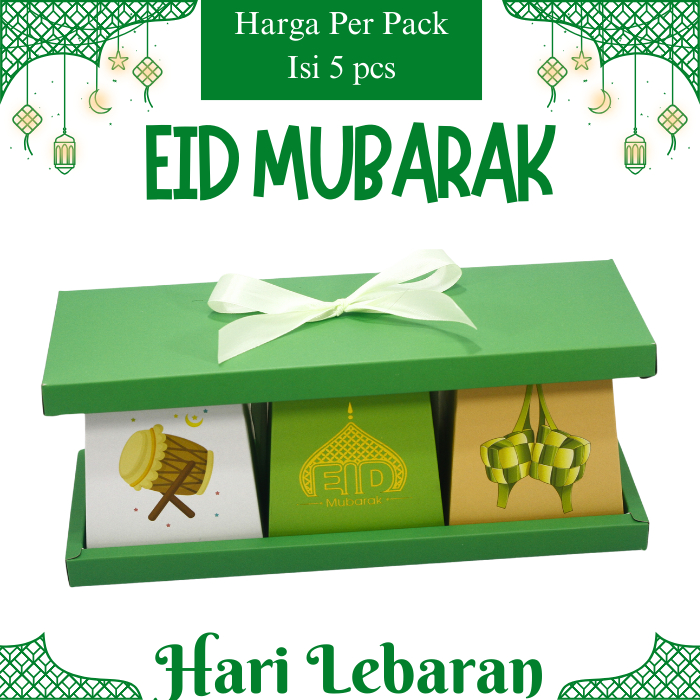 

(5 Pcs) Hampers Lebaran, Kotak Kue Lebaran Packaging Kotak Kue Kering Lebaran