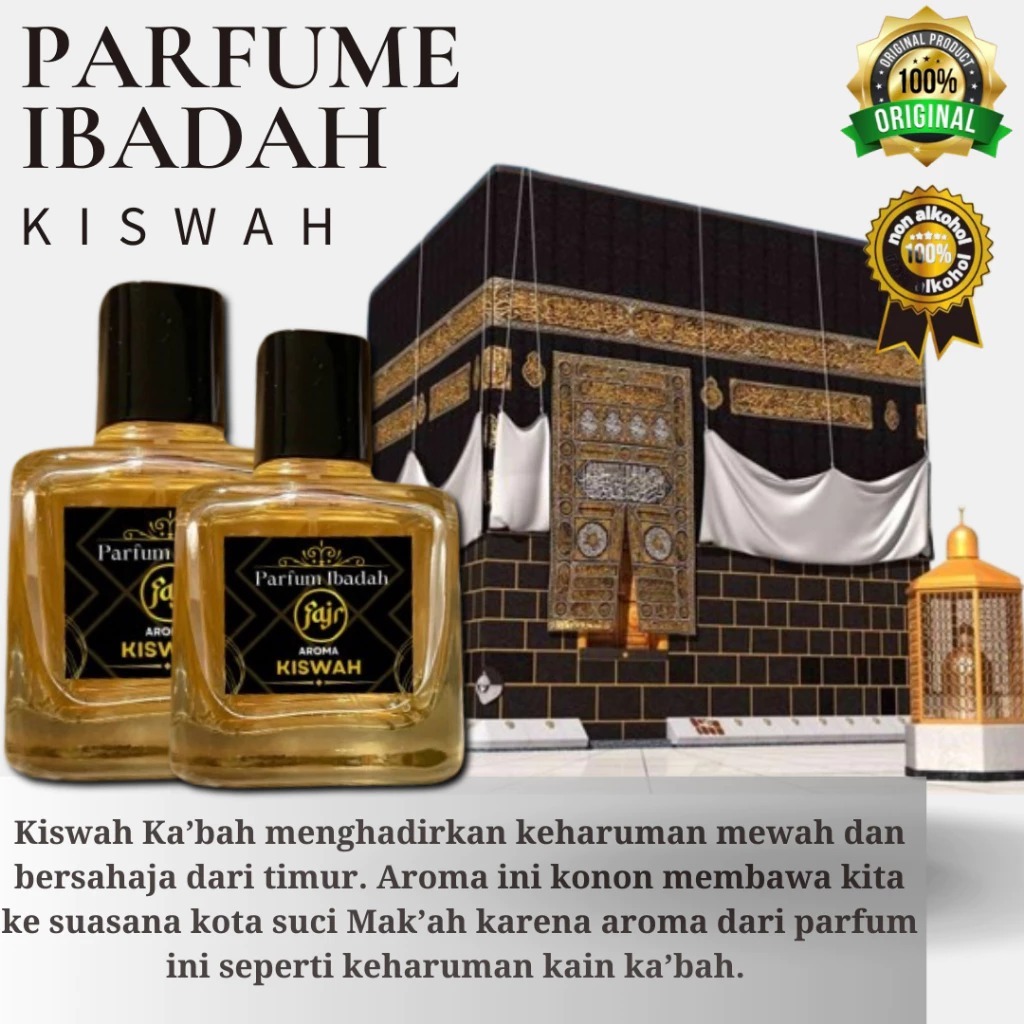 Parfum kiswah Parfum Ibadah Wangi Tahan Lama Aroma kasturi, gaharu, raudhah Kiswah Ka'bah