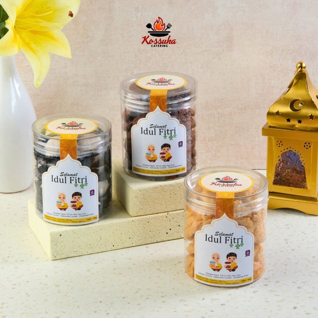 

Nastar Classic Kastengel Edam Putri Salju Brownies Cookies Butter Crunchy Toples 600ml