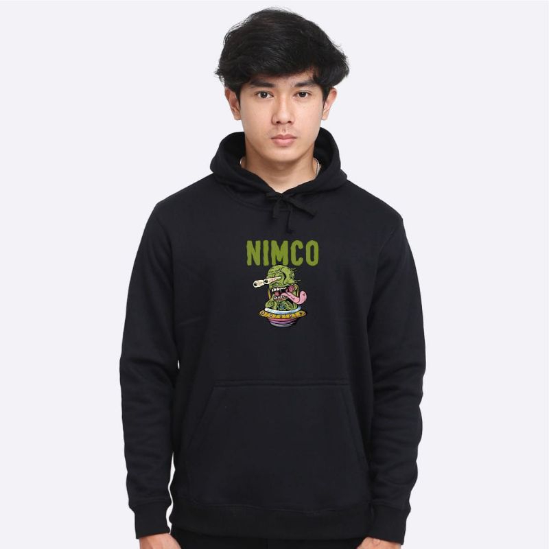 Hoodie Nimco Vision Black Alien Sweater Pria Wanita