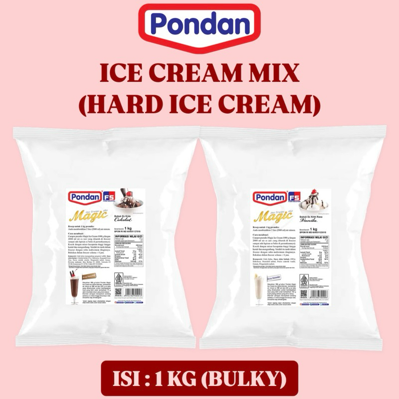

PONDAN ICE CREAM MIX (HARD ICE CREAM) - 1 KG