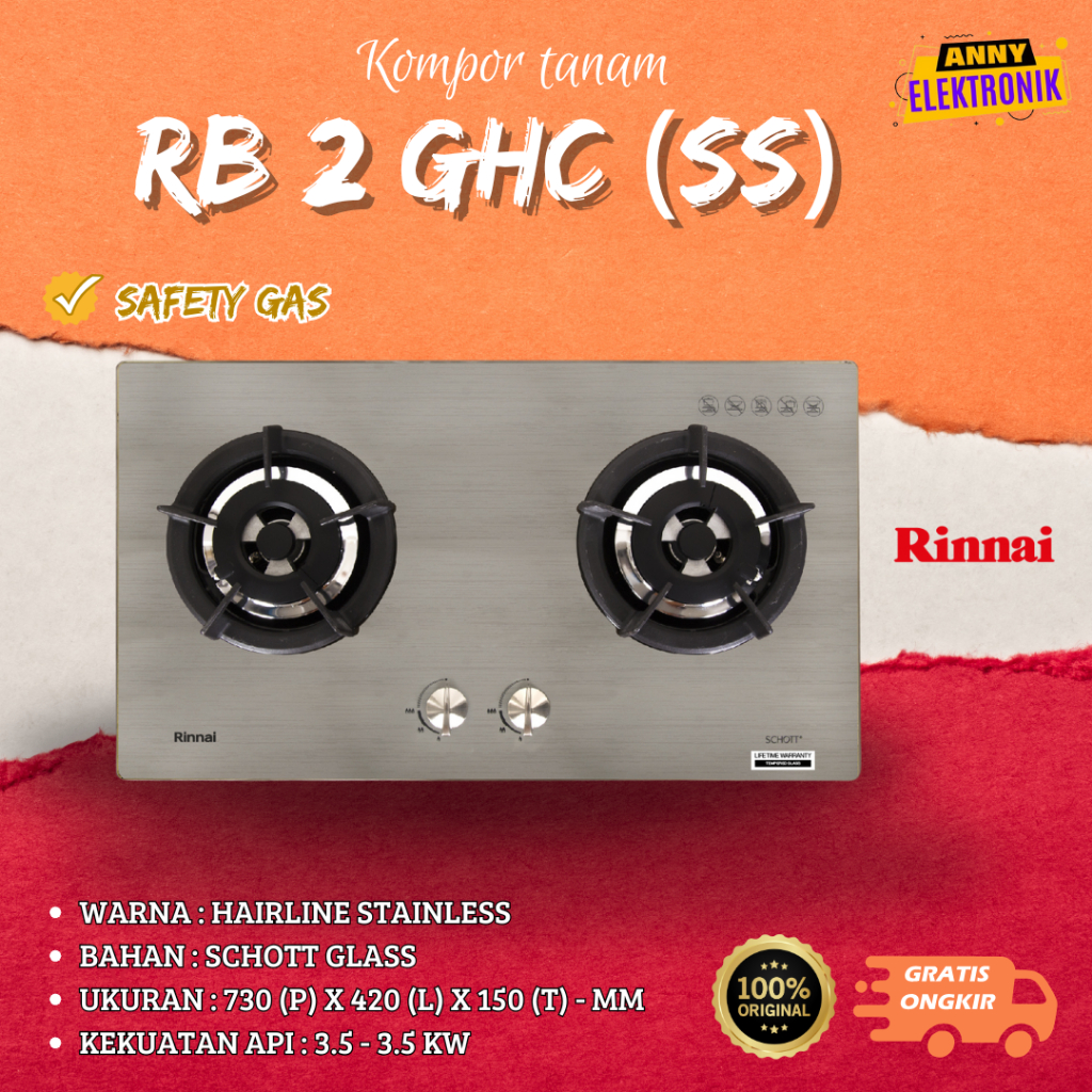 KOMPOR TANAM RINNAI RB 2 GHC (SS)