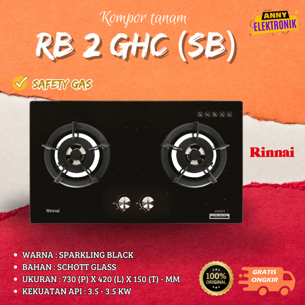 KOMPOR TANAM RINNAI RB 2 GHC (SB)
