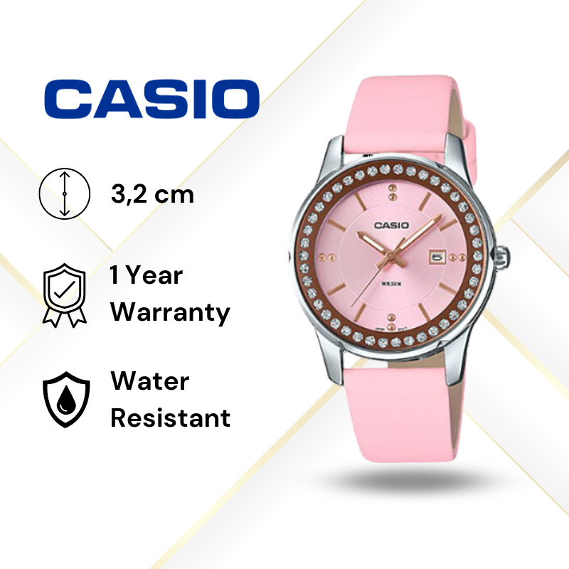 JAM TANGAN WANITA CASIO LTP-1358L-4A2 ORIGINAL - MTP1358L PINK CASIO ORIGINAL