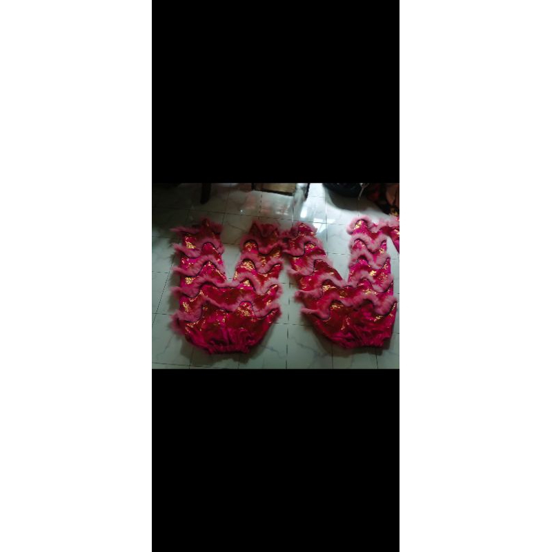 jubah barongsai dewasa merah muda