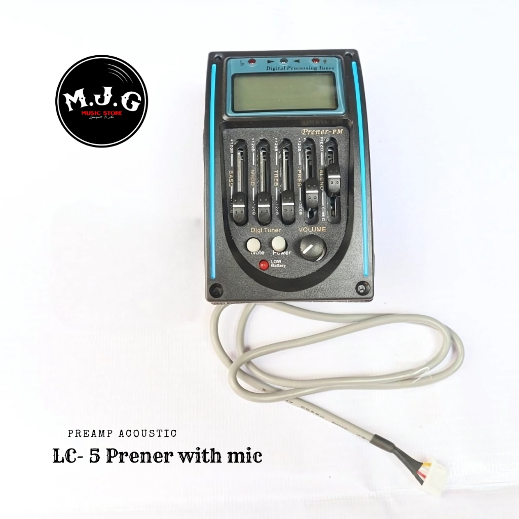 pickup preamp gitar akustik elektrik string lc prener lc with mic