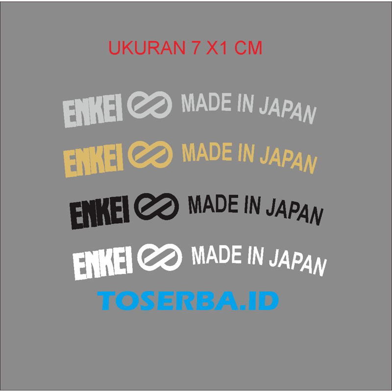 

Sticker tulisan ENKEI Made In Japan uk 7x1 cm
