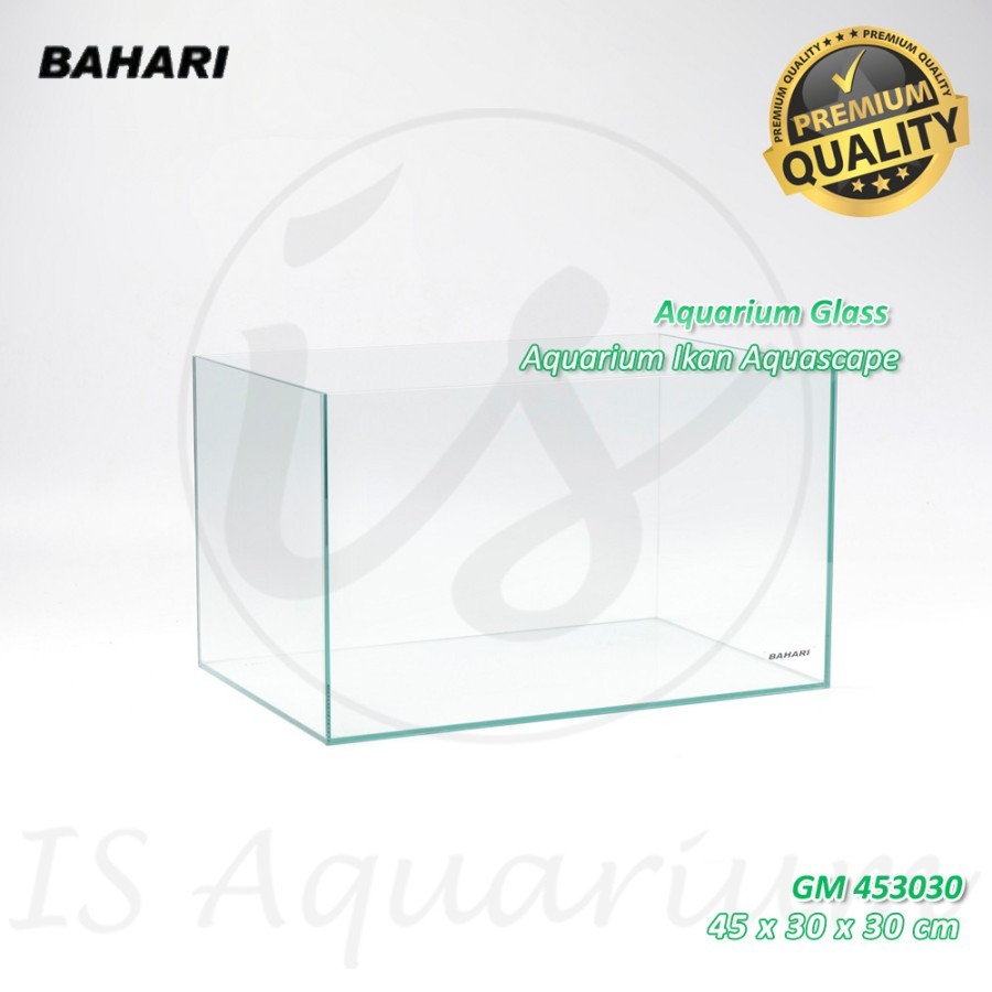 Nisso Bahari Aquarium Glassmate GM 453030 Akuarium Premium Gosok Mesin Pabrikan