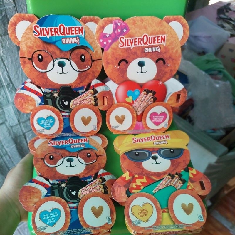 

cokelat Silverqueen Chunky Bear Spesial Valentine isi 3x30gr / cokelat beruang