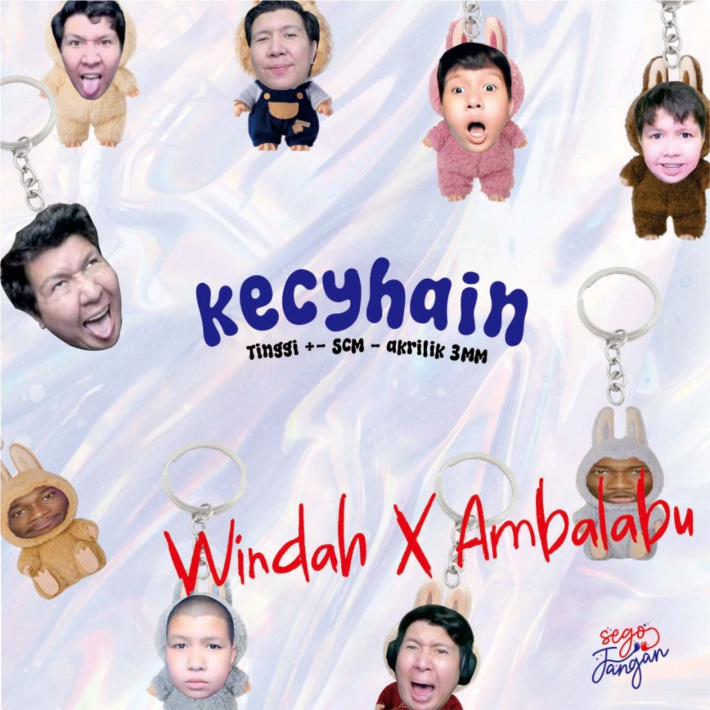 

GANTUNGAN KUNCI AKRILIK WINDAH BASUDARA DAN AMBALABU - FANMADE - KEYCHAIN